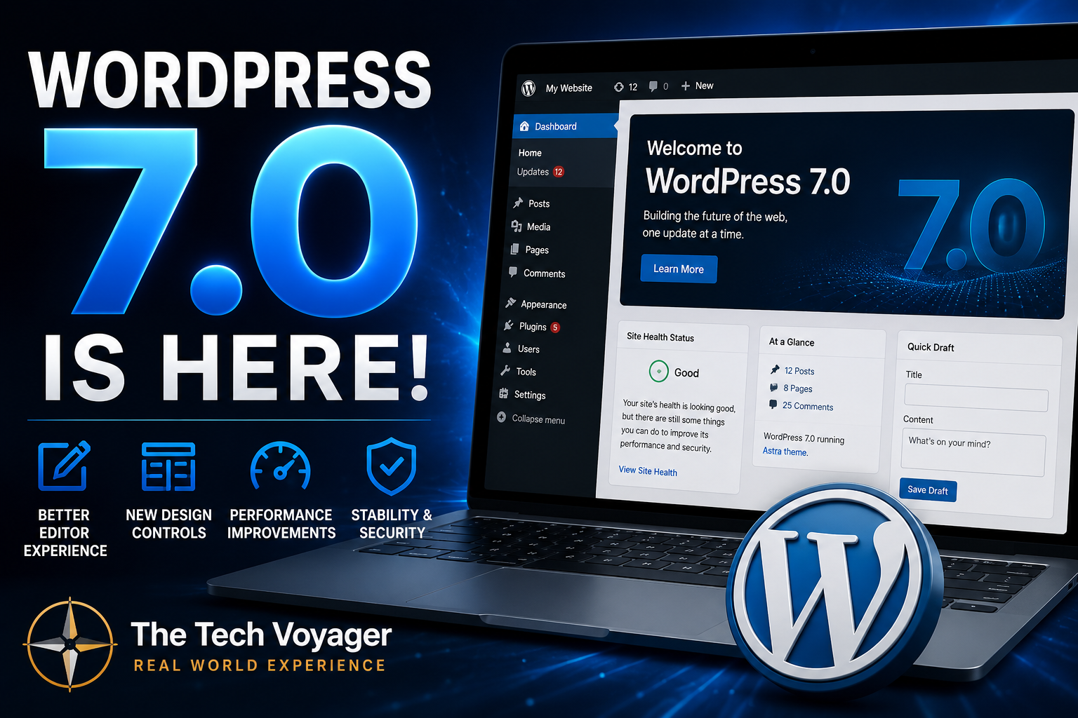 WordPress 7.0 is here, and surprisingly, my update went completely smooth. No broken plugins, no theme issues, and no drama — just a clean update with performance, editor, and stability improvements.