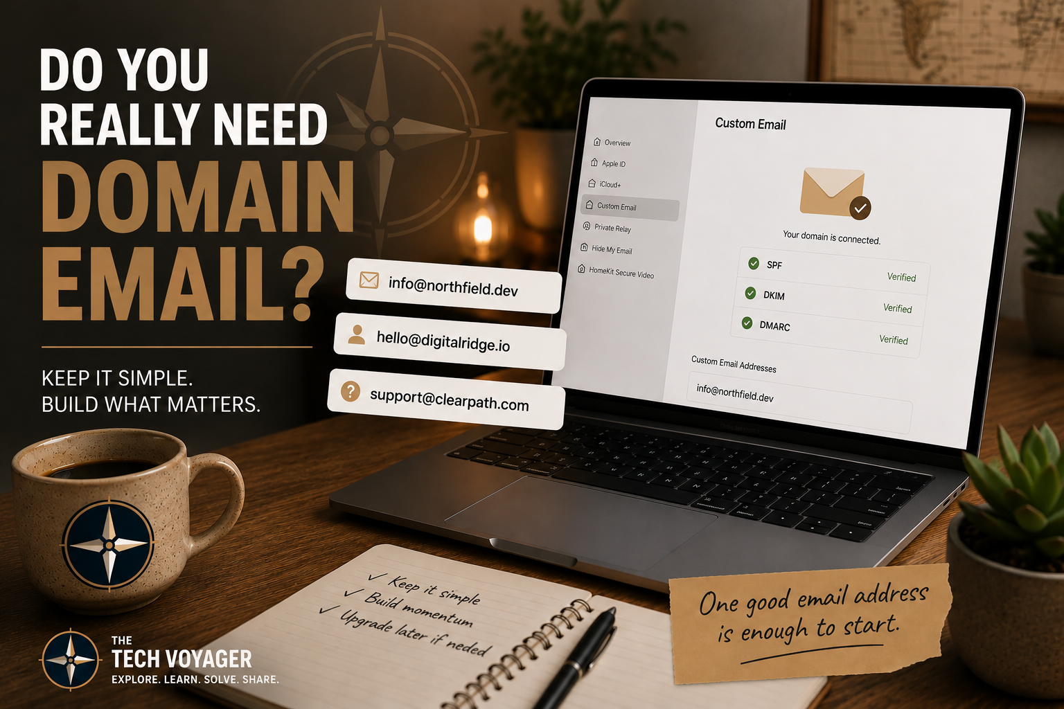 A real-world look at whether a personal website actually needs custom domain email, comparing iCloud+, Proton Mail, forwarding, and keeping things simple.