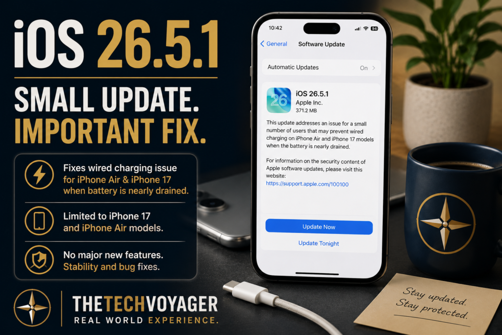 Apple has released iOS 26.5.1. Here’s what changed, who actually needs it, and whether it’s worth installing right now.
