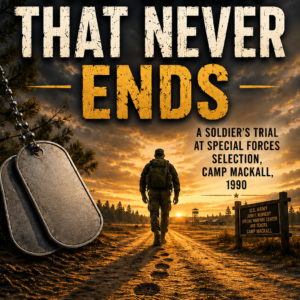 The Week That Never Ends. A Soldier’s Trial at Special Forces Assessment and Selection, Camp Mackall, 1990 A first-person memoir of SFAS, Team Week, and the lessons learned from pursuing a difficult goal.