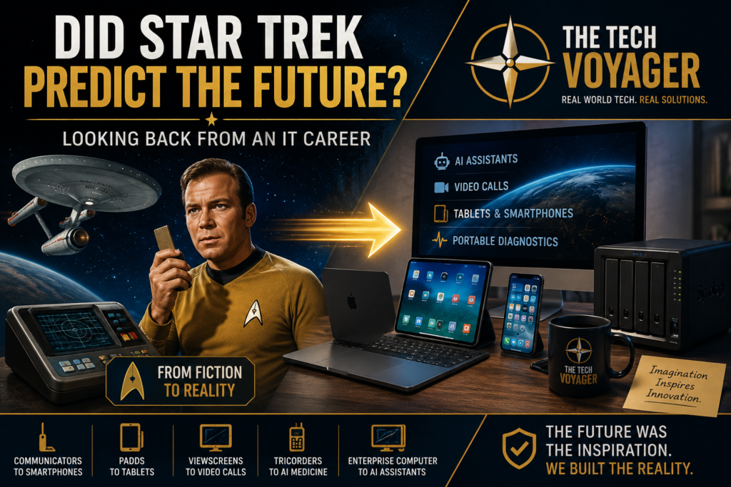 From smartphones and AI to tablets and video calls, many of the technologies imagined in Star Trek now exist. Looking back over a career in IT, it’s remarkable how much science fiction has become reality.