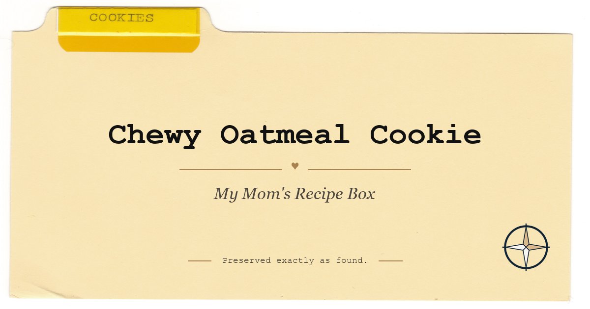 Chewy Oatmeal Cookie