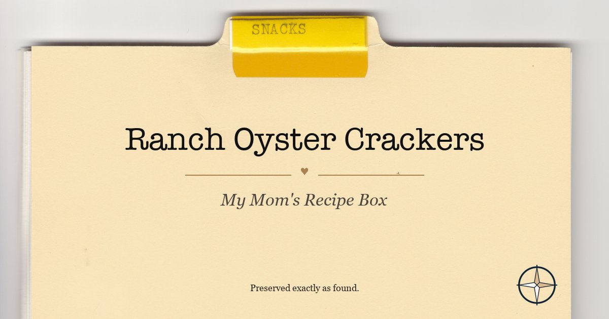 Ranch Oyster Crackers