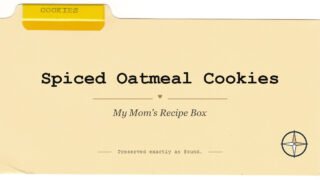 Spiced Oatmeal Cookies