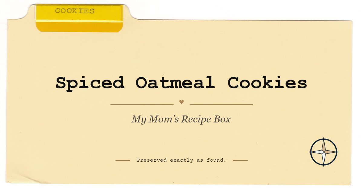 Spiced Oatmeal Cookies