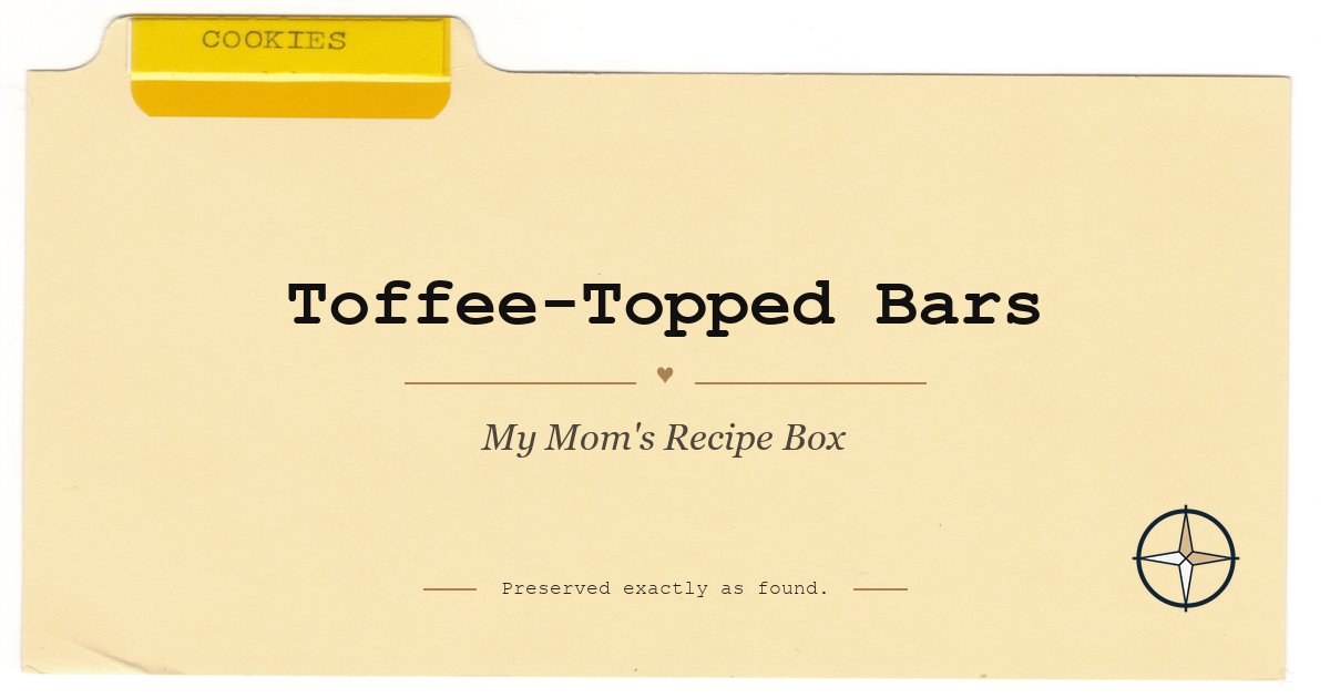 Toffee Topped Bars