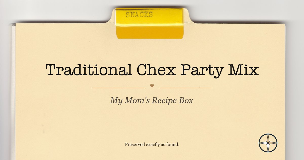 Traditional Chex Party Mix