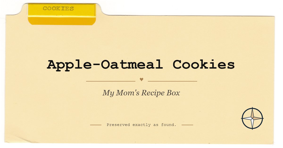 Apple oatmeal cookies featured