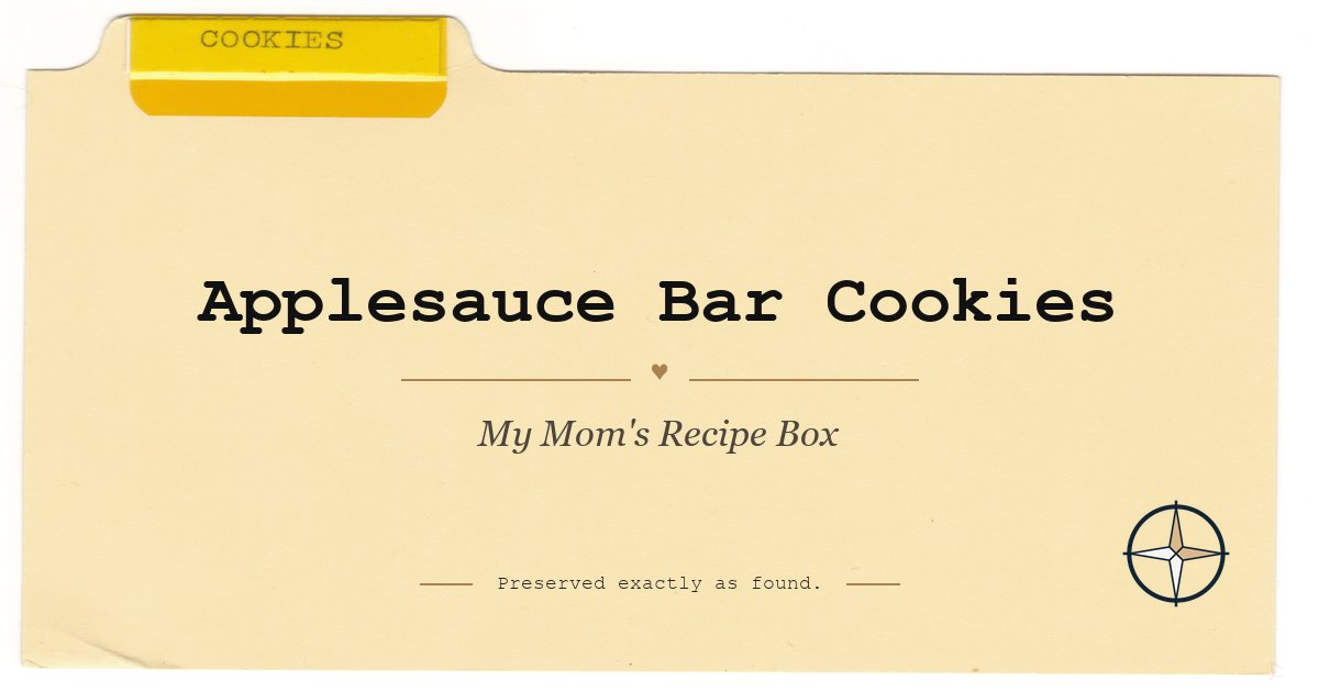 Applesauce bar cookies featured