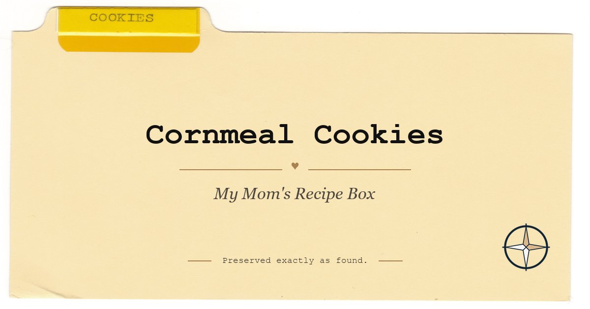 Cornmeal cookies featured