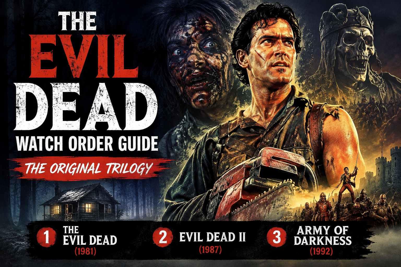The Evil Dead original trilogy watch-order guide