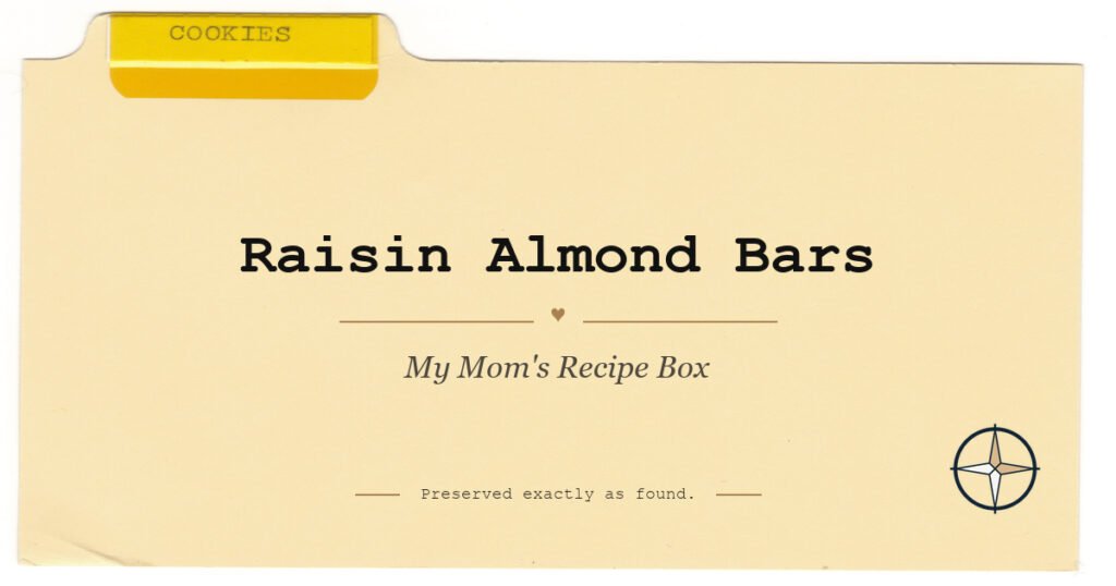 Raisin almond bars featured