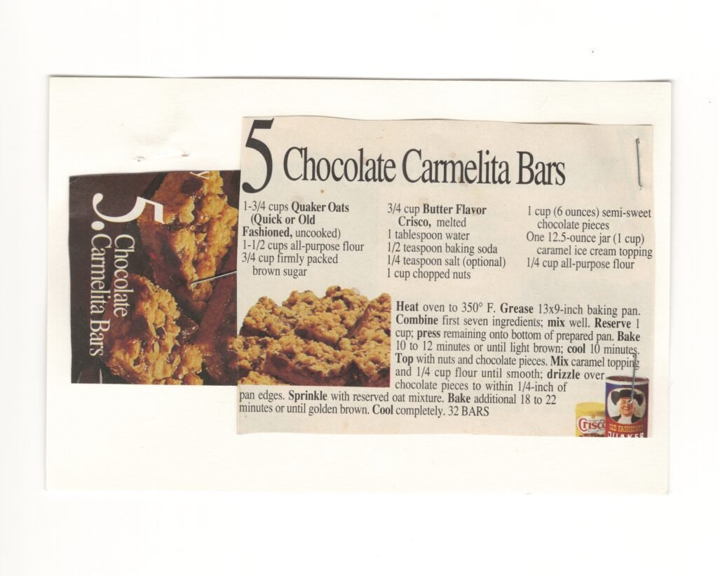 Chocolate Carmelita Bars