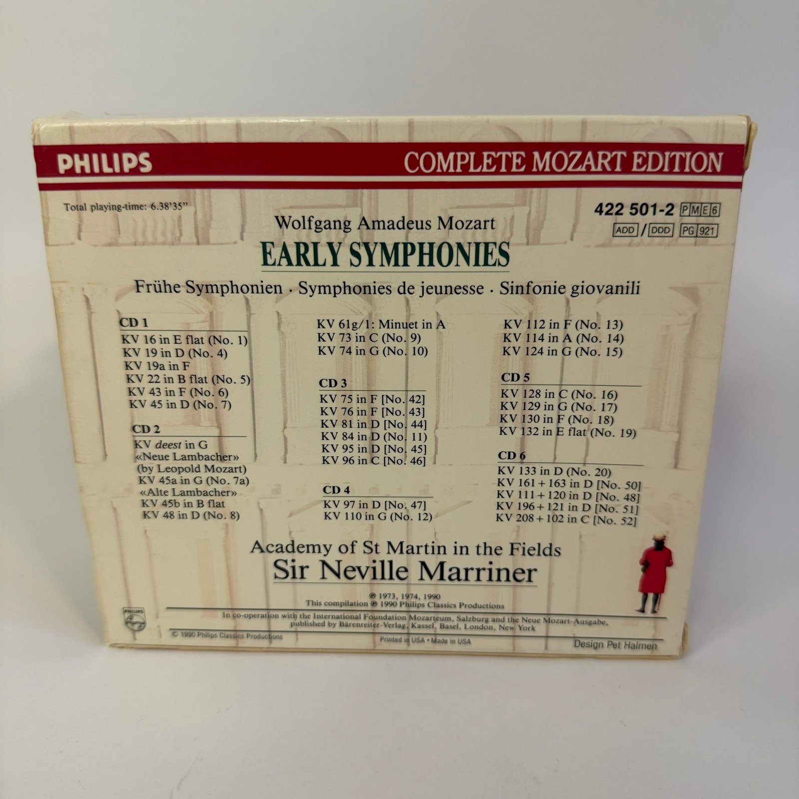 1Mozart – Early Symphonies, Vol. 1 – Marriner (6 CD Set)