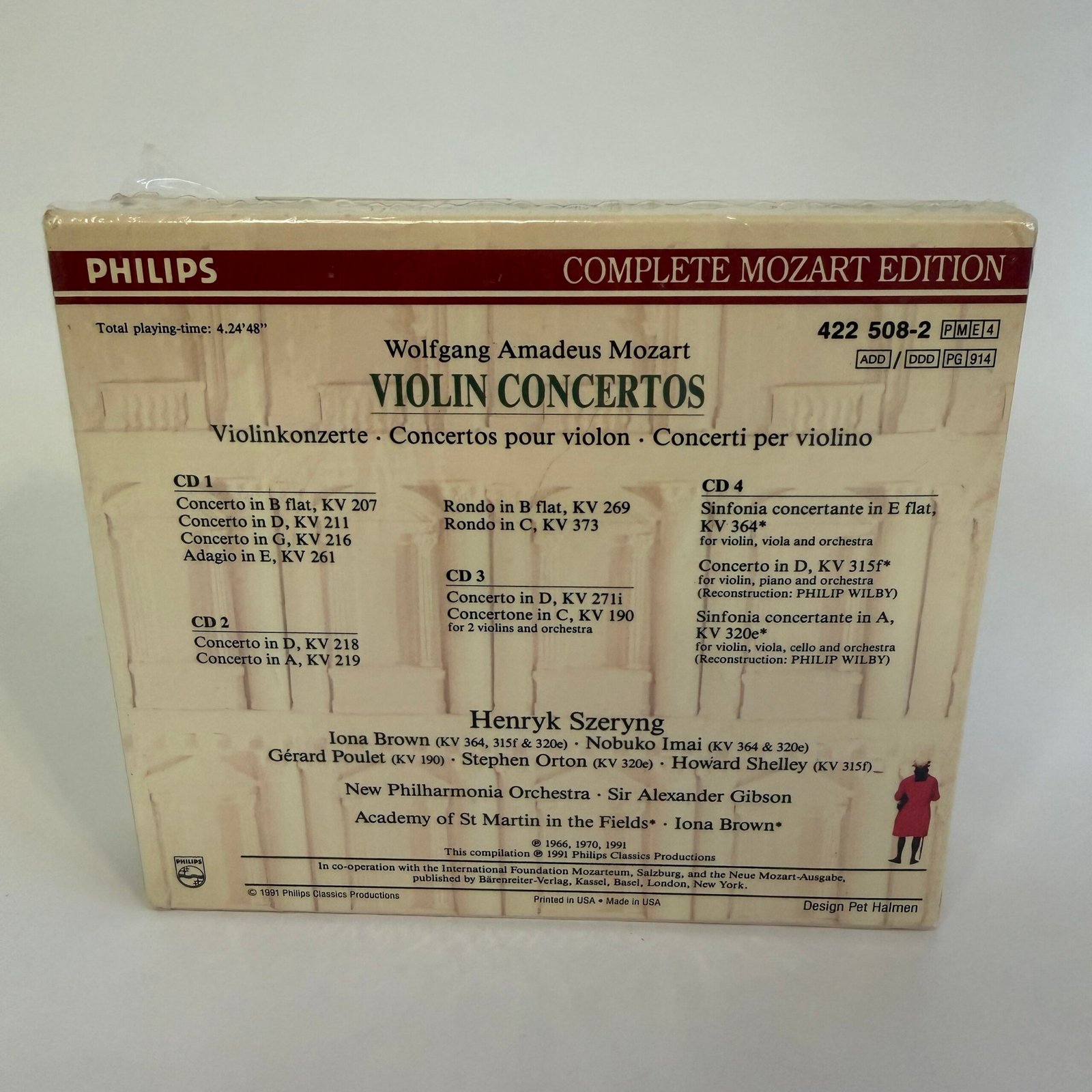 1Mozart – Violin Concertos, Vol. 8 – Szeryng (4 CD Set)