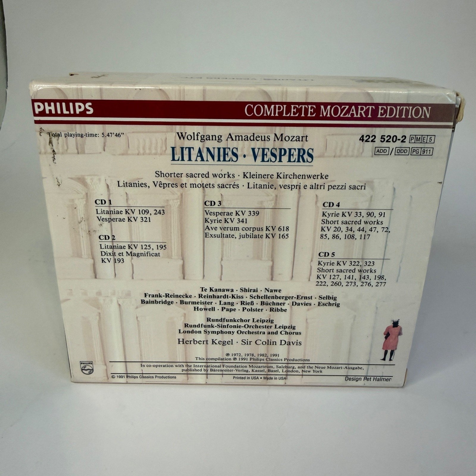 3Mozart – Litanies, Vespers & More – Complete Mozart Edition Vol. 20 (5 CD Box Set)