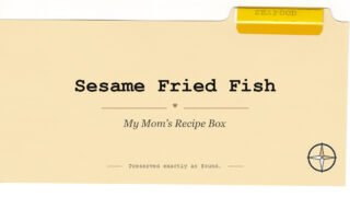 Sesame Fried Fish on the original Seafood divider, My Mom’s Recipe Box